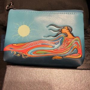 Maxine Noel Coin Purse Wallet Native American Woman Mother Earth Sioux Blue